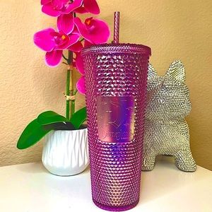 Starbucks💖Disney 50th Anniversary Disneyland Iridescent PINK💖Studded tumbler✨